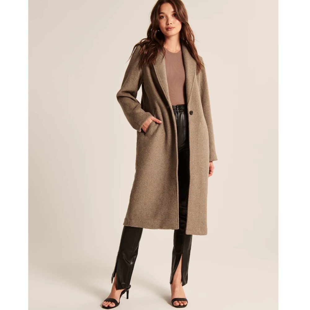 Abercrombie Wool-Blend Double Cloth Blanket Coat